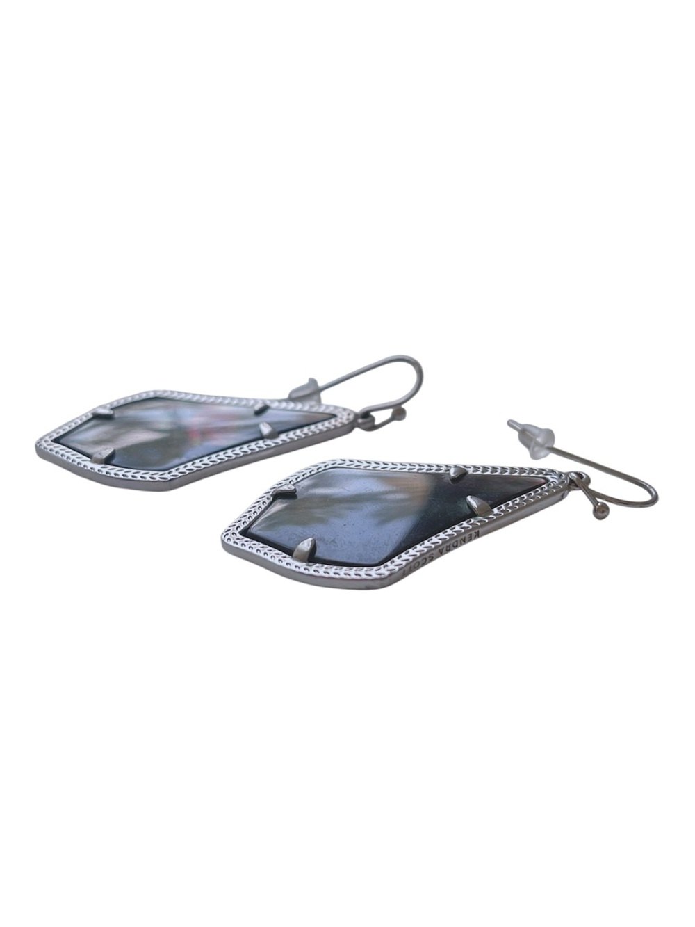 Kendra Scott Alex Earrings Abalone Shell in Silver - Picture 4 of 4